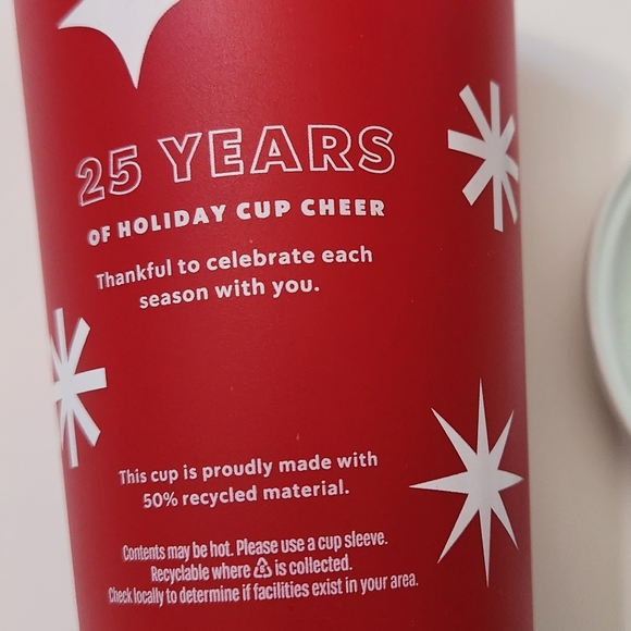 STARBUCKS 2022 Holiday Red Cup Christmas Xmas Reusable with Lid 16oz New - Picture 5 of 10